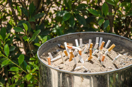 Public smoking and ashtray