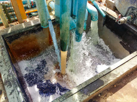 Water filtration step,Wastewater Treatment process of factory.の写真素材