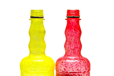 colorful in the bottle on the white background.の写真素材