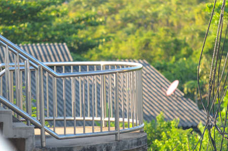 Stainless steel fence of the bridge