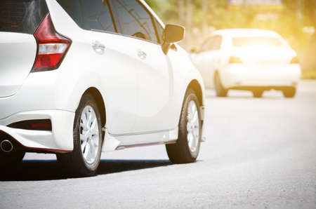 car driving on road