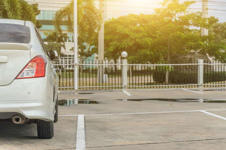 Cars parked in the parking lot.の写真素材