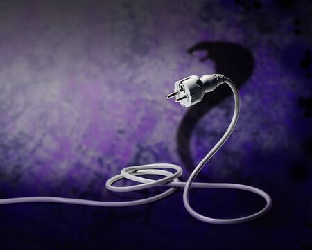 electric plug schuko like a snake
