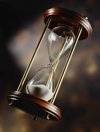 Antique hourglass, time is up