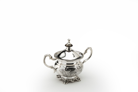 Sheffild chiselled sugar basin isolated on white backgroundの写真素材