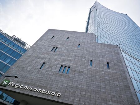 Milan, Italy - May 25, 2019: Auditorium Testori and new Lombardy Region Headquartersのeditorial素材