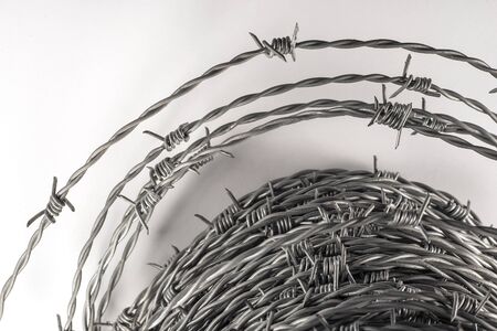 Barbed wire spirals with selective focus for blur effects