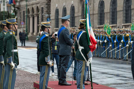 Bergamo, Italy - May 4, 2019: Ceremony of the oath of the cadets of the financial police
