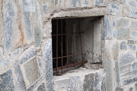 window in the old house a summer dayの写真素材