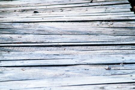 wooden bridge on the river for fishing and recreationの写真素材