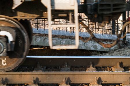 kind of riding the train on the railroad