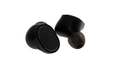 Isolated image of a Pair of  Earphonesの写真素材