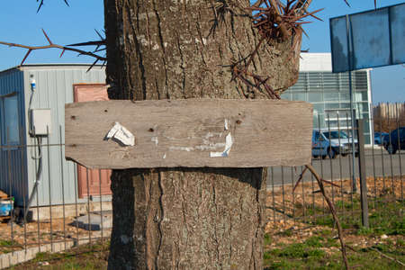 A place where advertisements are usually placed in the wild province の写真素材