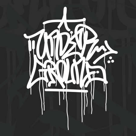 Word Underground Graffiti Style Typography Vector Typograhpy , Badge , Postcard, Card, Invitation, Flyer, Banner Templateのイラスト素材