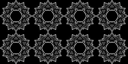 Black And White Seamless Pattern Vector Illustrationのイラスト素材