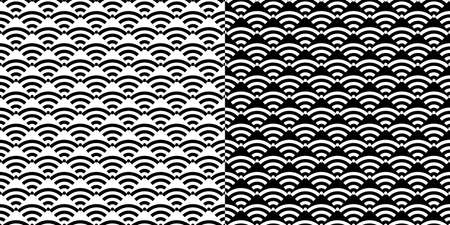Black And White Seamless Pattern Vector Illustrationのイラスト素材