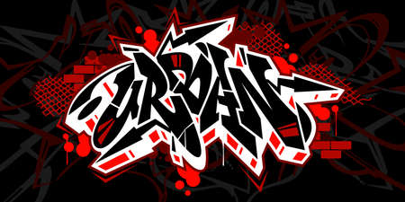Graffiti Style Word Urban Vector Typography Illustrationのイラスト素材