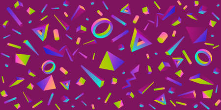 Seamless Colorful Abstract Geometric Pattern Vector Illustration Background Art