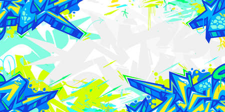 Urban Street Art Colorful Abstract Graffiti Style Vector Illustration Background Templateのイラスト素材