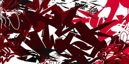 Trendy Abstract Hip Hop Urban Street Art Graffiti Style Vector Illustration Backgroundのイラスト素材