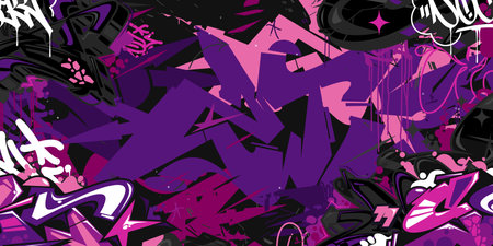 Modern Abstract Hip Hop Urban Street Art Graffiti Style Vector Illustration Backgroundのイラスト素材