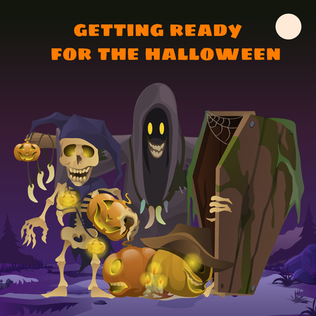 Get ready to celebrate Halloweenのイラスト素材