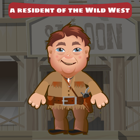 Fictional character, a resident of the Wild Westのイラスト素材