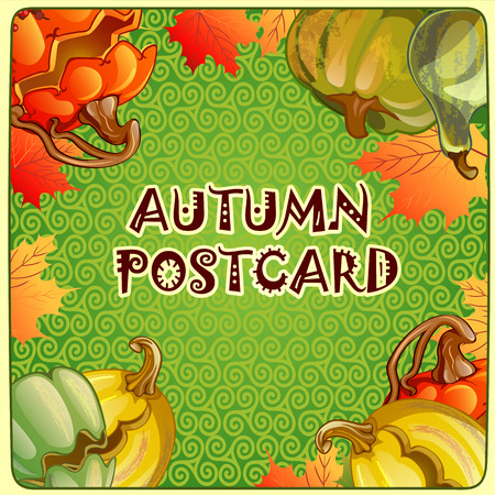 Autumn sketch with space for text.のイラスト素材