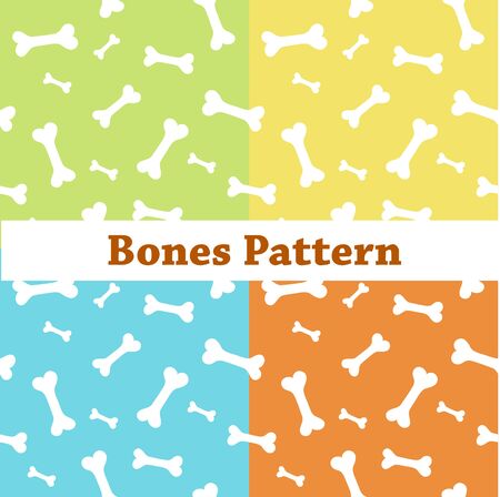 Bones pattern, colorful background with bones for different design needsのイラスト素材