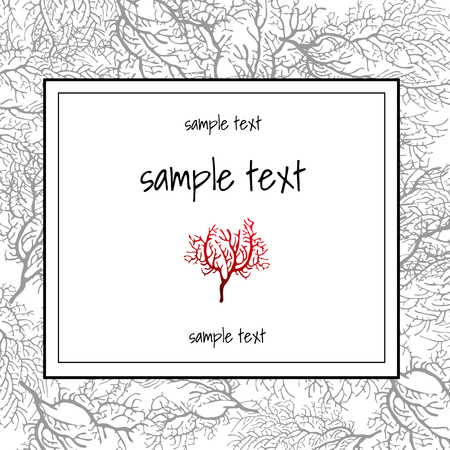 Corals with horizontal text boxのイラスト素材