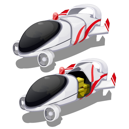 Submarine ambulance isolated, vector illustrationのイラスト素材