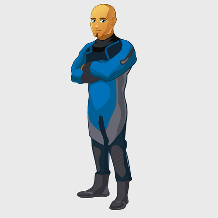 Man divers, character vector isolatedのイラスト素材