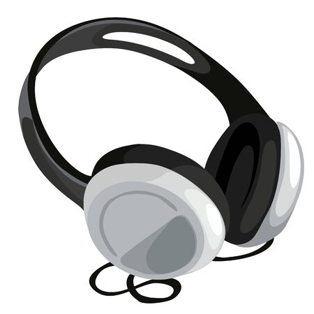 Classic headphone on white background. Vectorのイラスト素材