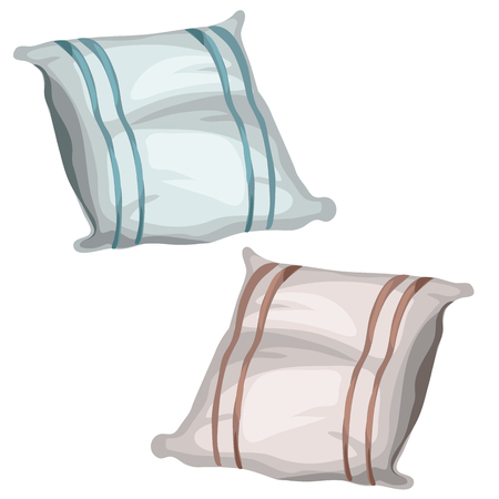 Two vector simple pillows for the bed and sleepingのイラスト素材