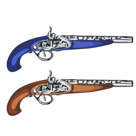 Vintage musket, vector weapons of times pastのイラスト素材