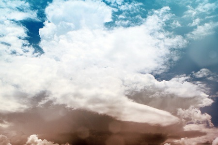 beautiful colorful cumulus clouds on the sky for using as background in design.の写真素材
