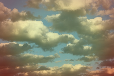 beautiful toned soft clouds on the sky for using as background in design.