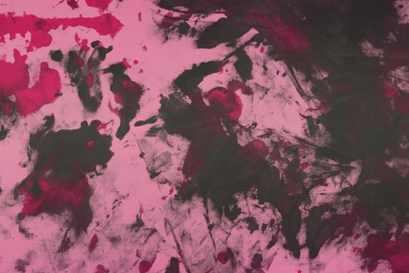 abstract vintage red randomly painted canvas, fabric with color paint spots and blots texture for background use.の写真素材