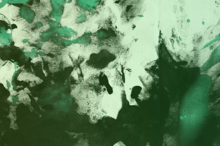 nice grunge teal, sea-green randomly painted canvas, fabric with color paint spots and blots texture for design purposes.の写真素材