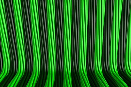 beautiful green 3D Illustration of abstract background - geometric surfaces formed by extruded flower shape, festival conceptの写真素材