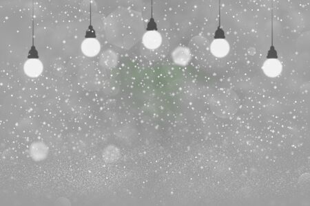 wonderful brilliant abstract background light bulbs with sparks fly defocused bokeh - celebratory...