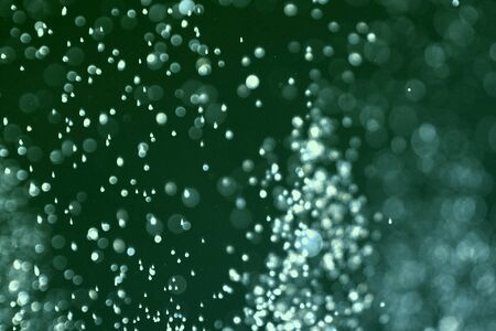 wonderful blue lots of flying bright light bokeh texture - abstract photo background