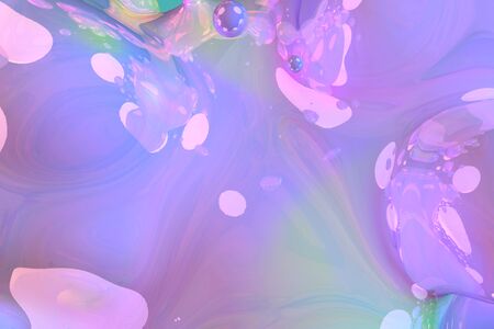 Abstract texture or background of colorful shiny and glossy soap like liquid or bubbles with...