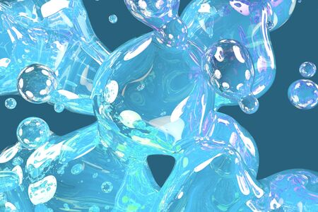 creative design background - gradient abstract background of glossy and shiny festive bubbles or...