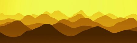 amazing mountains ridges in sunset time digitally drawn texture background illustrationの写真素材