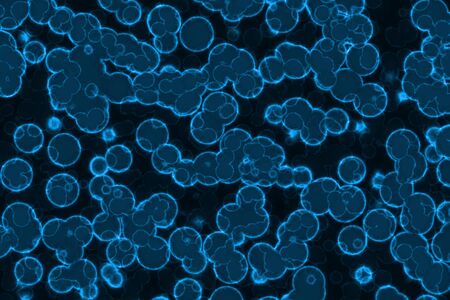 design cute light blue many organic cells computer graphics background illustration