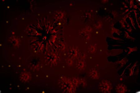 Medical 3D illustration of coronavirus or 2019-ncov, pandemia template