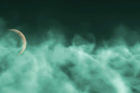 space fog with moon concept design abstract background for decoration purposes