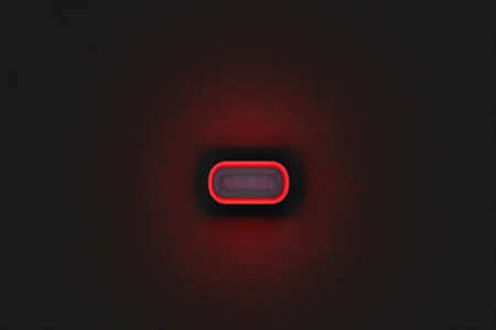 aged gray stone font with red outline and back light - minus (dash) isolated on gray background, 3D...