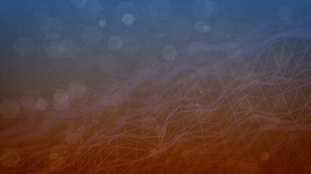 Abstract 3D illustration - beautiful colorful digital abstract background, scientific concept